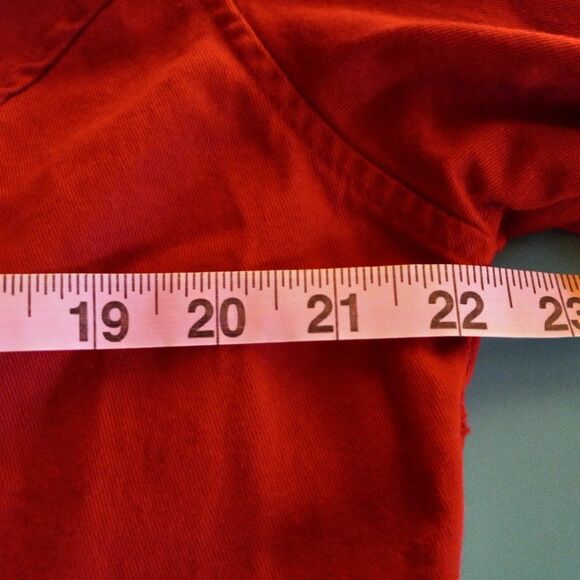 CJ Banks Button Down Rusty Red Long Sleeve Shirt - Picture 5 of 8